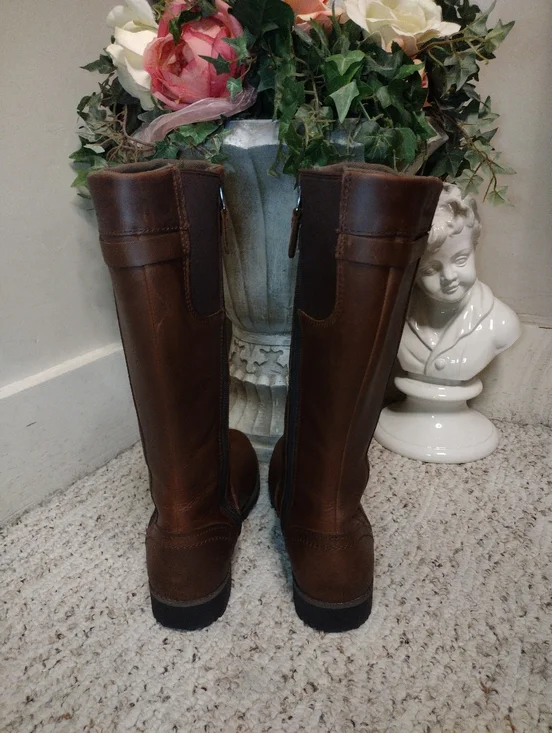 Eddie Bauer Dark Brown Waterproof Leather Trace Tall Boots - Picture 6 of 10